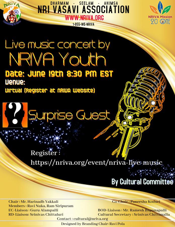 NRIVA Live Musical Concert by Local Talent
